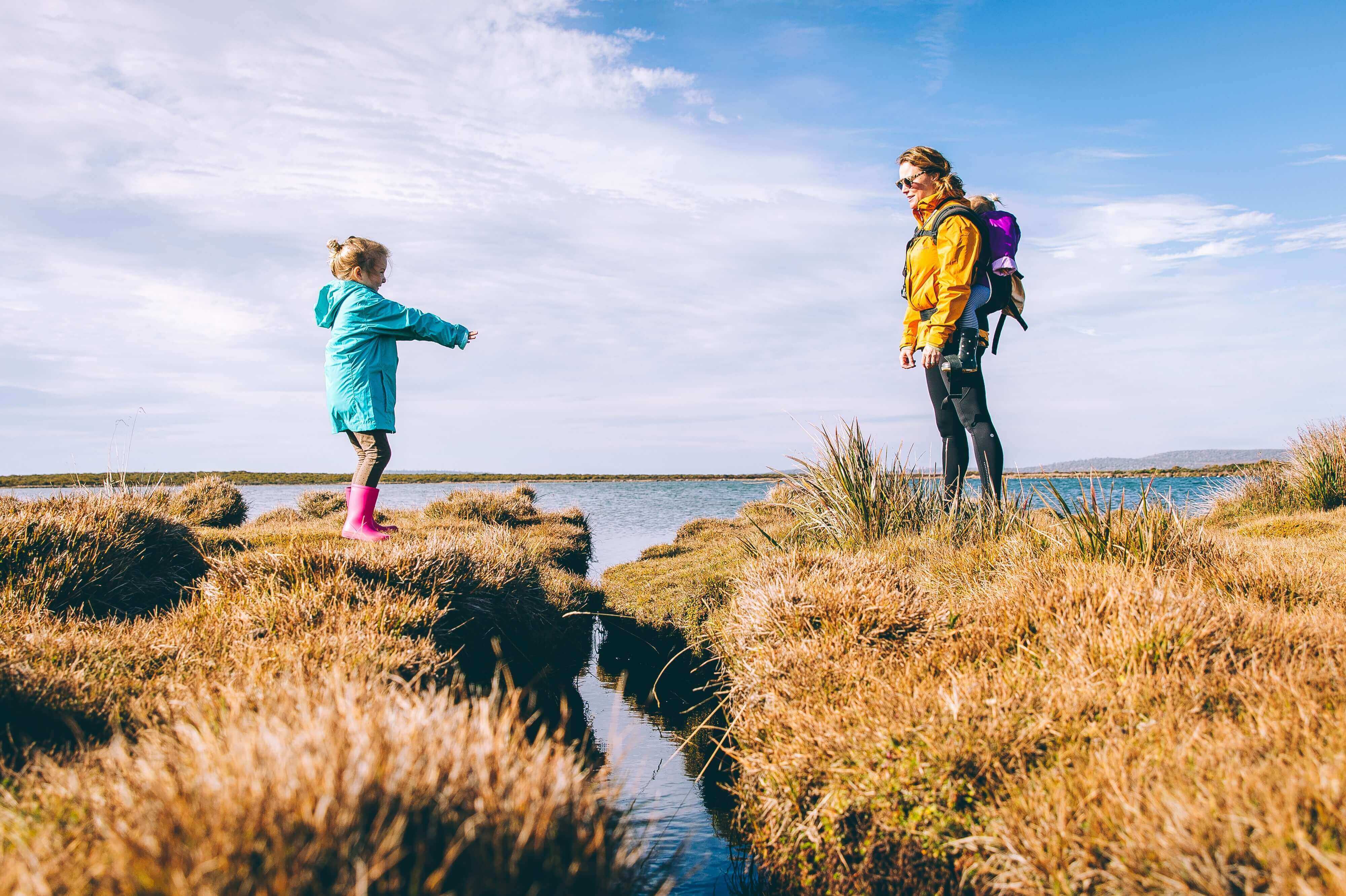 Child and Adult on walk