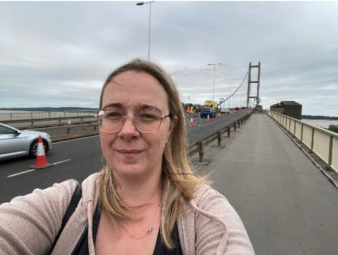 Nic on Humber Bridge